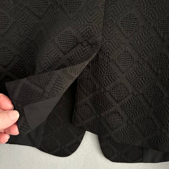 Ann Taylor Textured Dressy Blazer Classic One Button Black Womens 10 - Picture 8 of 16
